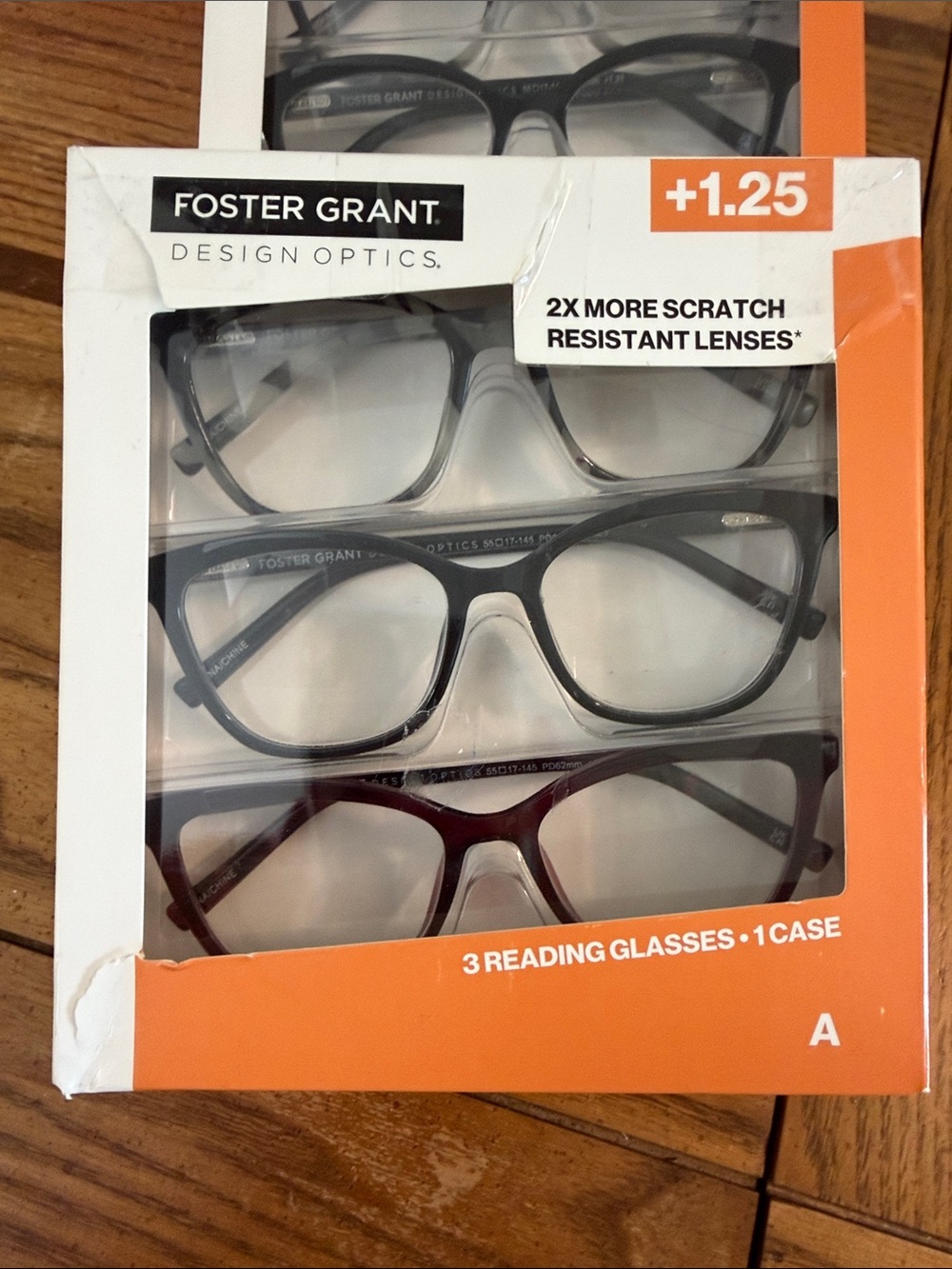 Foster Grant Cat Eye Reading Glasses +1.25 | Open Box | 3 pairs | Like New